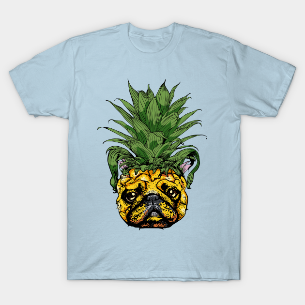 Pineapple French Bulldog Pineapple TShirt TeePublic